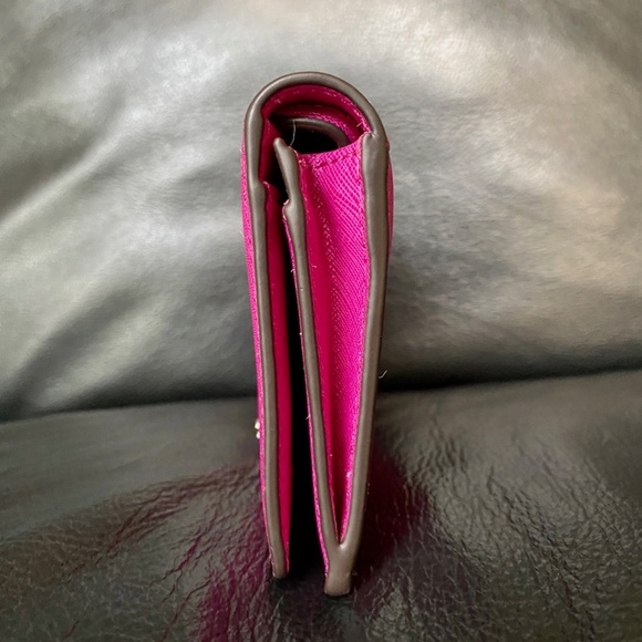 NEW Michael Kors Jet Set Fuchsia Slim Long Wallet - Picture 6 of 8